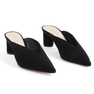 SCHUTZ Sz 8 Mule NIB Low Heel Black Suede